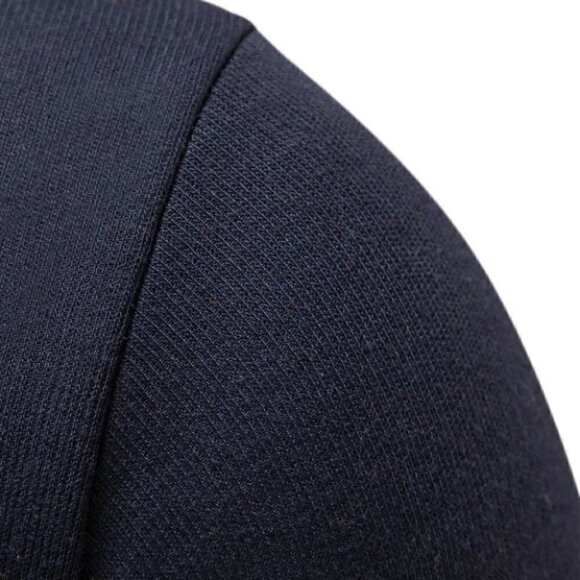 Dark Blue Mens Turtleneck Sweater - Picture 6 of 7
